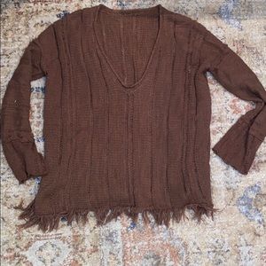 Free People Brown Sweater